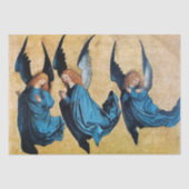 DRIE CHRISTMAS ANGELS IN BLAUW TISSUEPAPIER (Voorkant)