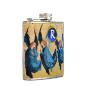 DRIE CHRISTMAS ANGELS IN BLUE GEM MONOGRAM HEUPFLES (Rechts)