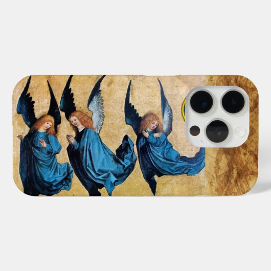 DRIE CHRISTMAS ANGELS IN BLUE PARCHCHCHMENT Case-Mate iPhone CASE (Achterkant (horizontaal))