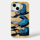 DRIE CHRISTMAS ANGELS IN BLUE PARCHCHCHMENT Case-Mate iPhone CASE (Achterkant)