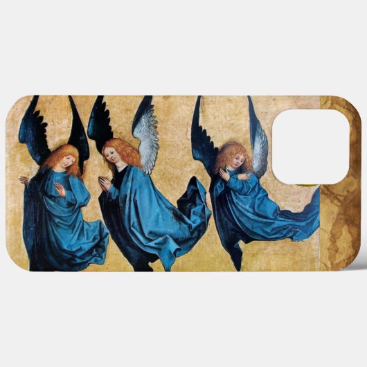DRIE CHRISTMAS ANGELS IN BLUE PARCHCHCHMENT Case-Mate iPhone CASE (Achterkant (horizontaal))