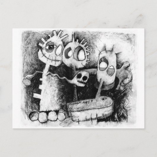 drie cijfers briefkaart (Voorkant)