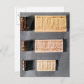 Drie cilinderzegels met indrukking briefkaart (Voorkant / Achterkant)