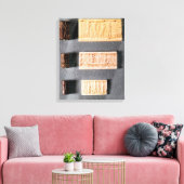 Drie cilinderzegels met indrukking canvas afdruk (Insitu (Woonkamer))