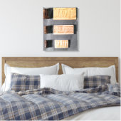 Drie cilinderzegels met indrukking canvas afdruk (Insitu (Slaapkamer))