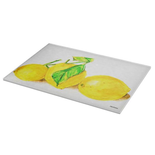 drie citroenen snijplank (Hoek)