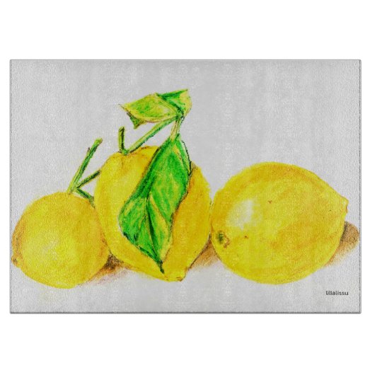 drie citroenen snijplank (Voorkant)