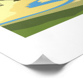 Drie Cliffs Bay - Poster voor spoorwegen (Hoek)