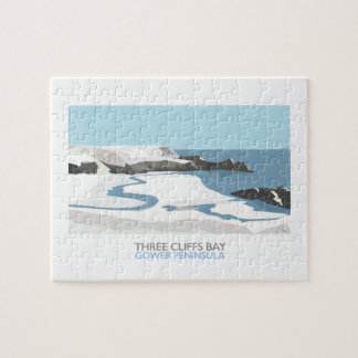 Drie Cliffs Bay Winter Scene - Jigzaag Puzzle Legpuzzel