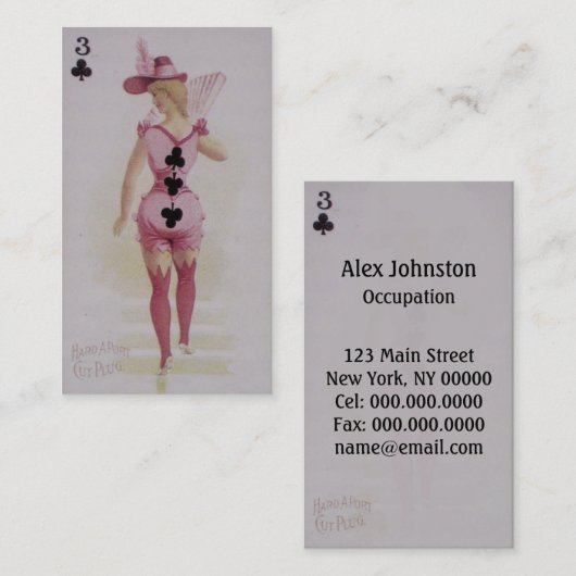 Drie Clubs ~ Visitekaartje (Voorkant / Achterkant)