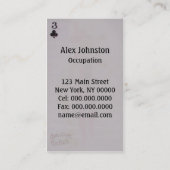 Drie Clubs ~ Visitekaartje (Achterkant)