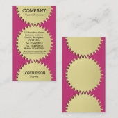 Drie cog Wheels - #C93476 Magenta Visitekaartje (Voorkant / Achterkant)