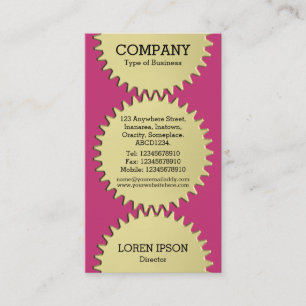 Drie cog Wheels - #C93476 Magenta Visitekaartje