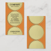 Drie cog Wheels - Oranje Visitekaartje (Voorkant / Achterkant)