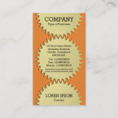 Drie cog Wheels - Oranje Visitekaartje (Voorkant)