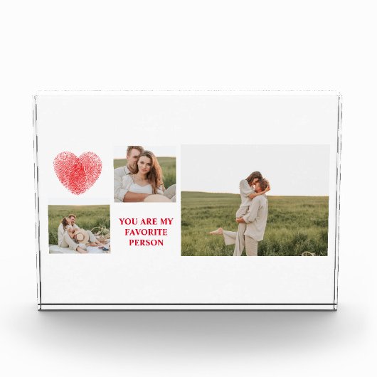 Drie Collage Couple Foto | Valentijnse cadeaus (Voorkant)