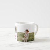 Drie Collage Couple Foto | Valentijnse cadeaus Espresso Kop (Voorkant rechts)