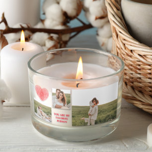 Drie Collage Couple Foto Valentijnse cadeaus Rechthoekige Sticker