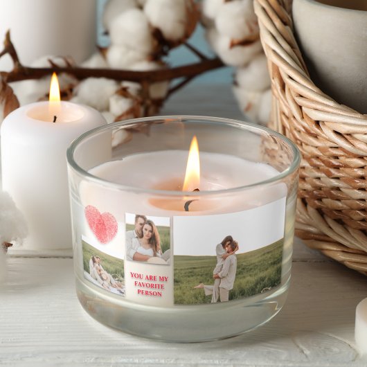 Drie Collage Couple Foto | Valentijnse cadeaus Rechthoekige Sticker