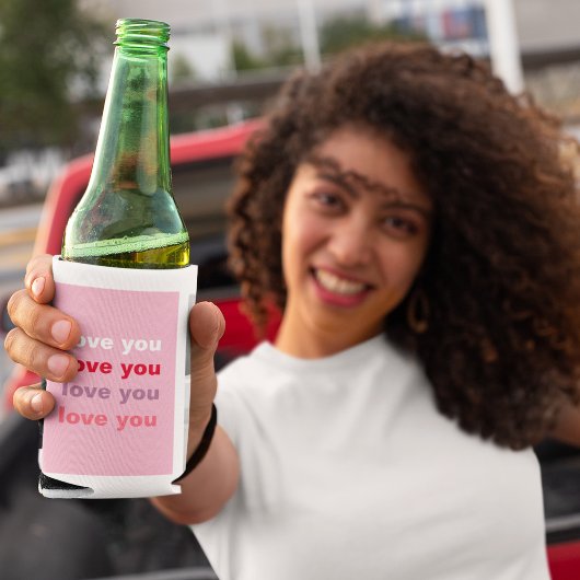 Drie collage foto | Colorful Love You Valentijn Blikjeskoeler