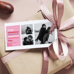 Drie collage foto   Colorful Valentijns Gift Cadeaulabel