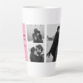 Drie collage foto | Colorful Valentijns Gift Latte Mok (Voorkant)