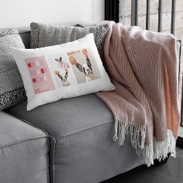 Drie collage foto | Dog Valentijns Gift Kussen