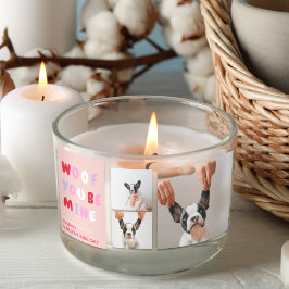 Drie collage foto | Dog Valentijns Gift Rechthoekige Sticker