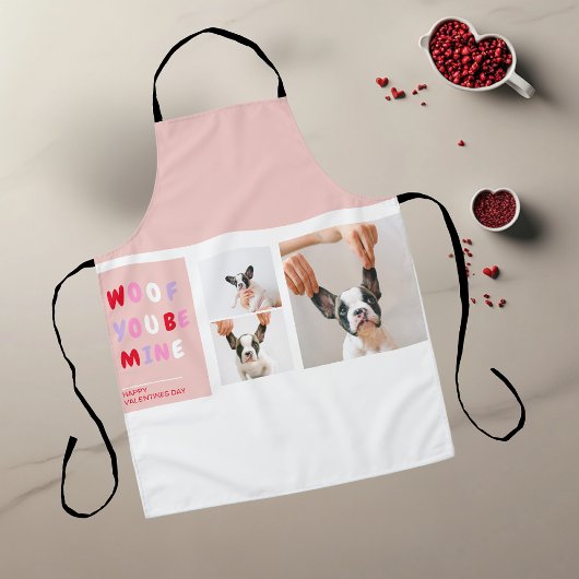 Drie collage foto | Dog Valentijns Gift Schort