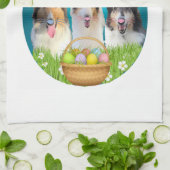 Drie Collie Bunny Theedoek (Gevouwen)