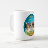 Drie Collie Pasen koffiemok (Voorkant links)