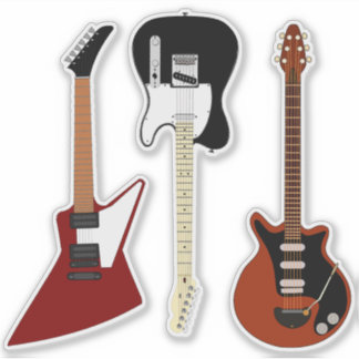 Drie Coole Gitaren Sticker