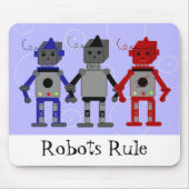 Drie Coole Robots Muismat (Voorkant)