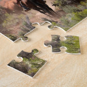 Drie cowboys die runderen besturen legpuzzel (Zijkant)