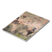 Drie cowboys die runderen besturen notitieblok (Linkerzijde)