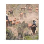 Drie cowboys die runderen besturen notitieblok (Voorkant)