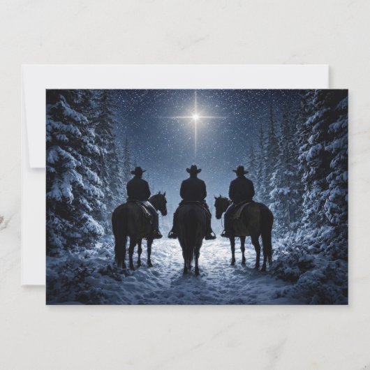 Drie cowboys geleid door de Kerst-Noordster (Voorkant)