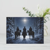 Drie cowboys geleid door de Kerst-Noordster (Staand voorkant)