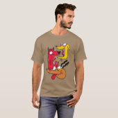 Drie Crazy Dogs cadeau grappig T-shirt (Voorkant volledig)
