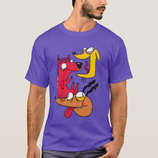 Drie Crazy Dogs cadeau grappig T-shirt