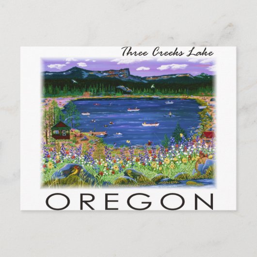 Drie Creeks Lake Briefkaart (Voorkant)