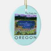 Drie Creeks Lake Keramisch Ornament (Rechts)