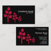 Drie Crimson Trees - zwart Visitekaartje (Voorkant / Achterkant)