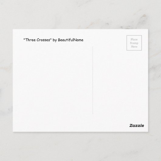 Drie Crosses gloed Briefkaart (Achterkant)