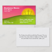 Drie Crucifixen op Hill Tegen Mooie Zonnetijd Visitekaartje (Voorkant / Achterkant)