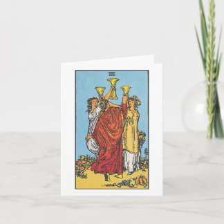 Drie cups blanco kaarten - Rider Waite Smith tarot