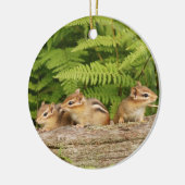 Drie Cute Baby Chipmunks Keramisch Ornament (Links)