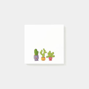 Drie Cute Cactus in Flower Pots Illustration Post-it® Notes