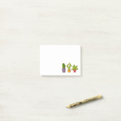 Drie Cute Cactus in Flower Pots Illustration Post-it® Notes (Op bureau)