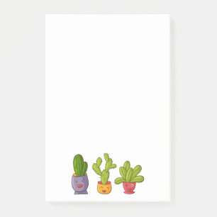 Drie Cute Cactus in Flower Pots Illustration Post-it® Notes